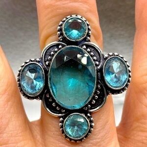 Blue Glass Ring